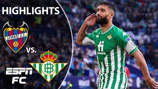 Nabil Fekir scores PERFECT freekick in big Real Betis win vs Levante  LaLiga Highlights  ESPN FC [upl. by Arral539]