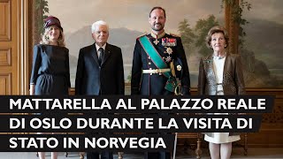 Mattarella al Palazzo Reale di Oslo [upl. by Ahsieki397]