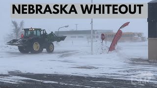 01122024 York NE  I80 Blizzard  Whiteout Conditions  Blowing Snow [upl. by Oznol]