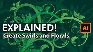 How to draw Flourishes Florals Swirls  Adobe Illustrator Tutorial [upl. by Ernesta]