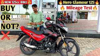 Hero Glamour 125 Bs6 2023 model Mileage Test 🔥New 2023 Glamour 125 1 litre Mileage test 👑 [upl. by Divad]