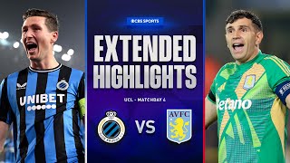 Club Brugge vs Aston Villa Extended Highlights  UCL League Phase MD 4  CBS Sports Golazo [upl. by Einafats730]