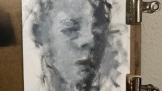 ACRYLIC PORTRAIT SKETCH HOW TO PAINT FAST AND GESTURAL [upl. by Anelak]