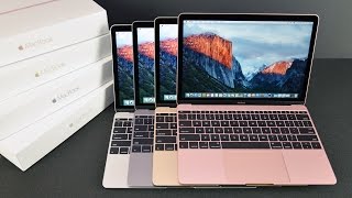 Apple MacBook 12inch 2016 Unboxing amp Review All Colors [upl. by Lertnek]