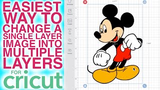 HOW TO CREATE AN SVG  HOW TO CHANGE A SINGLE LAYER IMAGE TO MULTIPLE LAYERS IN CRICUT DESIGN SPACE [upl. by Onirotciv]