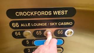 Private VIP Suite Elevators at Crockfords Resorts World LXR Las Vegas NV [upl. by Chouest]