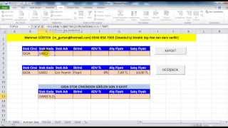 Excel Ders Stok Takibi 1bölüm Makrolu [upl. by Lohrman]