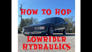 HOW TO HOP WITH HYDRAULICS LOWRIDER [upl. by Nnylg786]