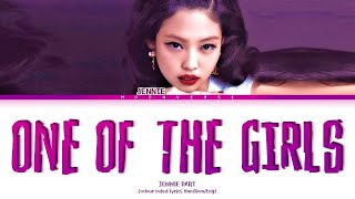 JENNIE PART The Weeknd Jennie LilyRose  ONE OF THE GIRLS Colour Coded Lyrics [upl. by Netsirc]