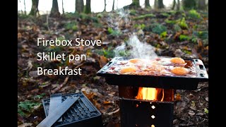 Firebox Stove Skillet Pan Woodland Breakfast [upl. by Nnylrac]