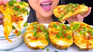 ASMR TWICE BAKED POTATOES 🥔 MUKBANG Relaxing Eating Sounds ASMR Phan [upl. by Okeim]