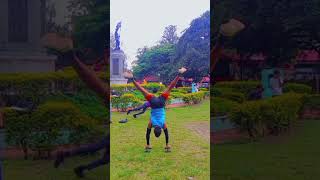 Wait for end one hand stand 👈👈👈shorts shortvideo vaiyral youtube youtubeshorts fitness 👍💪😱 [upl. by Anined381]