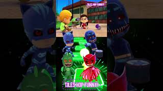 PJ Masks  Gekko 🆚 Owlette 🆚 CatBoy 🆚 Romeo X Dance Song Tiles Hop EDM Rush shorts [upl. by Yarazed]