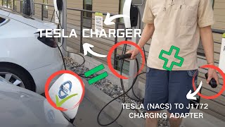 Having trouble charging on the road Adapter To Charge any EV on a Tesla Wall Charger [upl. by Etnoled]