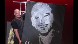 quotAmericas Got Talentquot Speed Painter Robert Channing Paints Howie Mandel [upl. by Mehs]