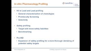 Eurofins CerepPanlabs ADMETox Profiling in Drug Discovery [upl. by Emearg]