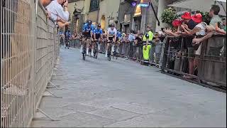 🟡 Tour De France 2024 il passaggio del Team Movistar da Firenze [upl. by Akcimahs]