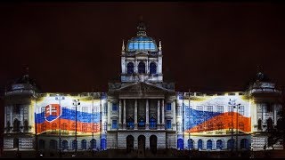 Projection mapping National Museum Prague [upl. by Yregram]