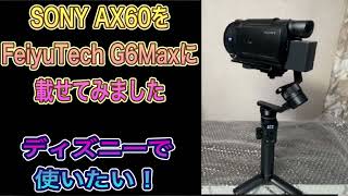 SONY AX60をG6MAXに載せてみました～♬手持ちとジンバルの比較もしました！これでディズニーで動画撮ります～♫ [upl. by Ahseyi689]