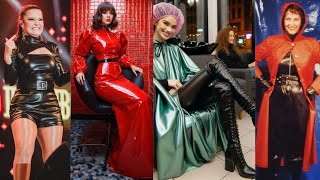 latex gorgeous looking outfits leather dresses leather outfits [upl. by Spiers]