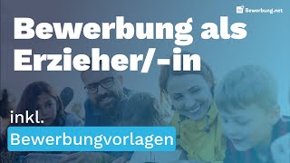 Erzieherin Bewerbung  Ausbildung Aufgaben  Muster [upl. by Alleinad]