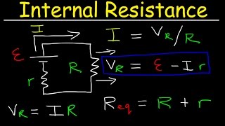 Internal Resistance of a Battery EMF Cell Terminal Voltage Physics Problems [upl. by Teplitz657]