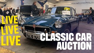 LIVE CLASSIC CAR AUCTION Anglia Car Auctions November 2024 sale  Day One [upl. by Dusza444]