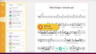 Automatic Lead Sheet from quotSolitudequot by Mark Hodges from ScoreCloud Songwriter [upl. by Bernadene]