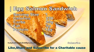 Egg Salmon Sandwich  Pink Salmon Sandwich  Easy amp Healthy Snack for Kids  High Protein Sandwich [upl. by Yeclehc]