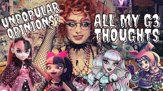 ALL my opinions on EVERYTHING Monster High G3 so far [upl. by Wolliw799]