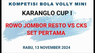 Set Pertama Rowo Jombor Resto VS CKS Karanglo Cup 1 Dimenangkan RJR 13 November 2024 [upl. by Cathrine471]