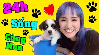 Thử Thách 24h Sống Cùng MON  Vê Vê Channel [upl. by Ahtenek968]