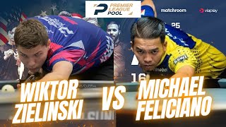 WIKTOR ZIELINSKI VS MICHAEL FELICIANO  PREMIER LEAGUE POOL 2024 billiards 9ball 9ballpool plp [upl. by Yemrots]