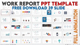 Free Download PPT Template Work Report 39 Slides [upl. by Tol]