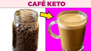 ☕️5 recetas de CAFÉ KETO originales y deliciosas  BULLETPROOF COFFEE en 5 minutos [upl. by Enyrat]