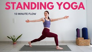 10 min STANDING YOGA FLOW  Yoga without mat  Yoga with Uliana [upl. by Notna]