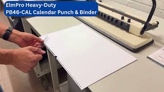 Elmpro PB46 CAL A2 A3 A4 A5 Wire Calendar Binding Machine Video [upl. by Nordek578]