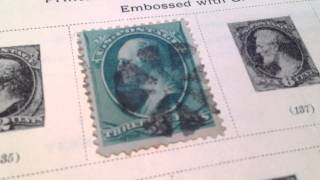 1870 George Washington 3¢ United States Postage Stamp Scotts 136 [upl. by Etna]