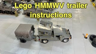 Lego Humvee compatible trailer instructions [upl. by Alegnave405]