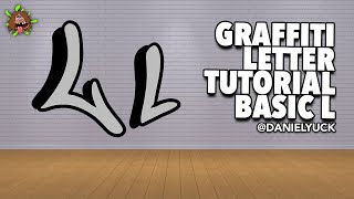 Graffiti Letter Tutorial Basic Letter L [upl. by Klina43]