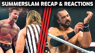 Too Much Acting CM Punk vs Drew McIntyre Match Recap amp Reactions  SUMMERSLAM 2024 [upl. by Starla]