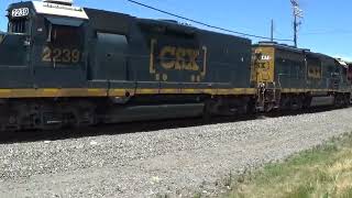 CSX L 110 02 Localturn by Homestead 7224 Ex GP35 Road Slug and GP 40 lead 5 cars [upl. by Ariom125]