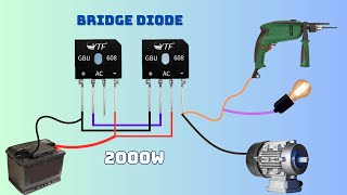 How to turn the BRIDGE DIODE into a powerful 220V INVERTER [upl. by Adlare]