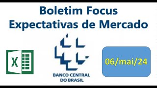 RELATÓRIO FOCUS  BACEN  06mai24 [upl. by Whorton]