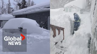 Nova Scotia storm People dig out of one of the heaviest snowfalls in decades [upl. by Denzil51]