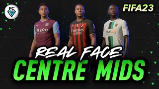 THE BEST REAL FACE CENTRE MIDFIELDERS FIFA 23 [upl. by Llyrrad]