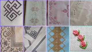 Floral cross stitch Hand embroidery thick cotton  Beautifull Hand cross stitch [upl. by Assej]