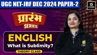 UGC NET Dec 2024 English  What is Sublimity  UGC NET English Literature  Neha Maam [upl. by Emlyn]