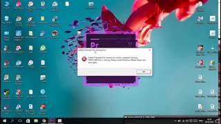 แก้โปรแกรม Adobe Premiere Windows 10 WMVCOREDLL [upl. by Gore872]