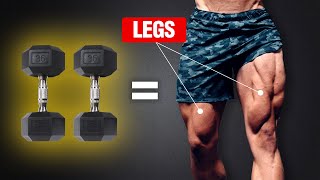 The Ultimate Leg Workout for Mass DUMBBELLS ONLY [upl. by Atinus]